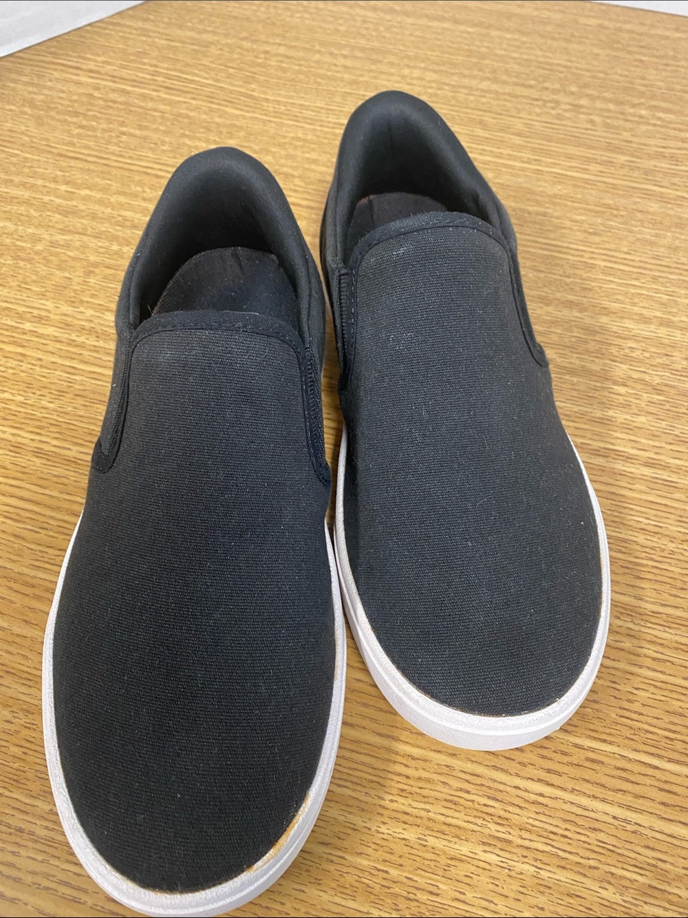 Men's Black Slip-On Canvas Loafers - Comfortable Everyday Style